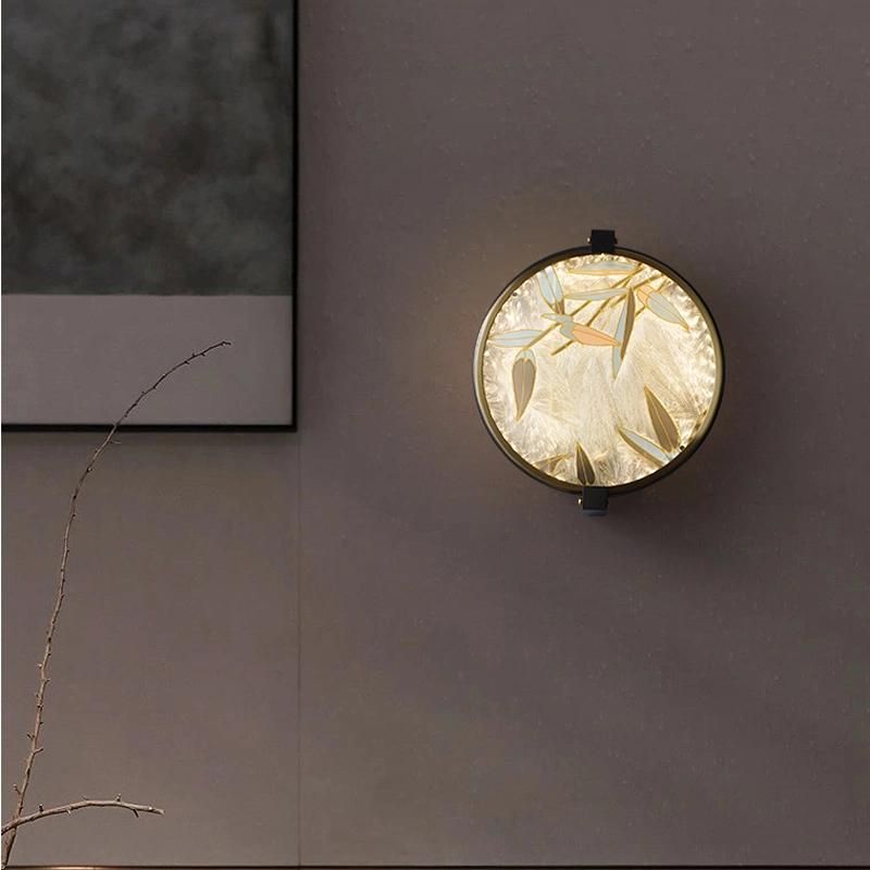 Chinese Style Copper Wall Lamp Bedroom Bedside Lamp Living Room Decorative Corridor Light