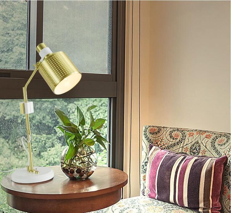 2017dlss Newest Modern Gold Study Room Lighting Aluminium+Iron Desk Lamp