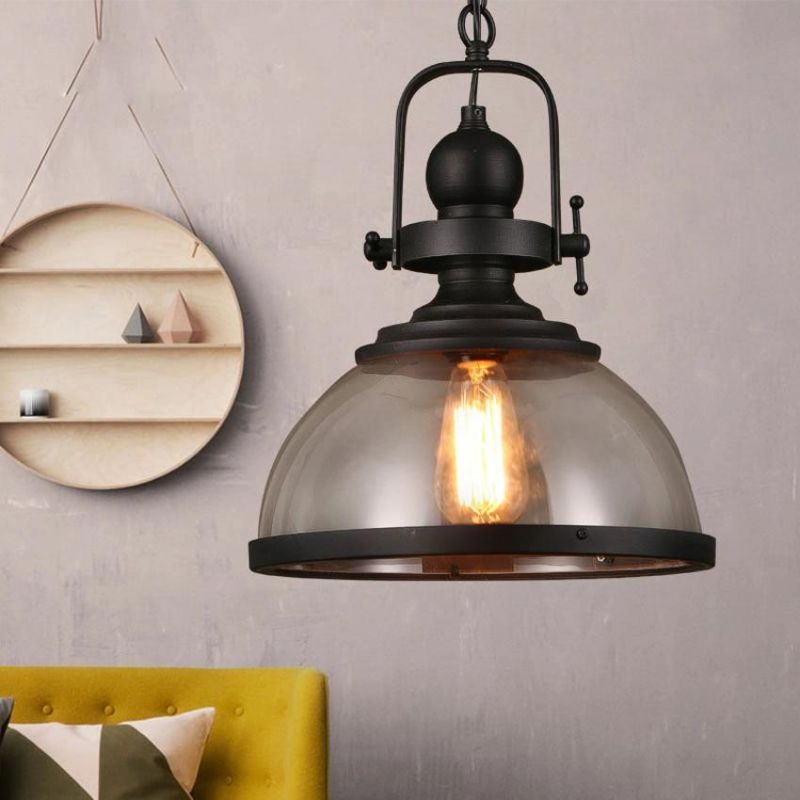 Vintage Industrial Glass Pendant Lights Loft Iron Antique Hanging Lamp (WH-GP-89)