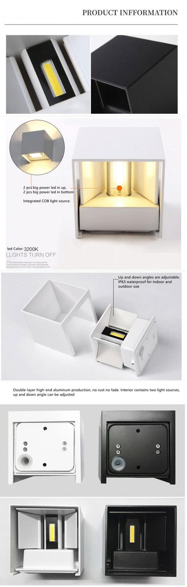 LED Wall Lamp Light for Bedroom Foyer Washroom Toilet Lighting