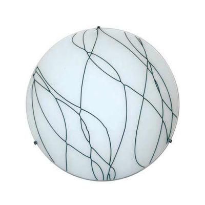 Modern Simple Round Glass Ceiling Light with Glass Shade for Indoor