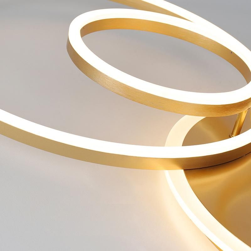 Polycyclic Design Golden Ceiling Lamp Living Room Lamp Hotel Lamp LED