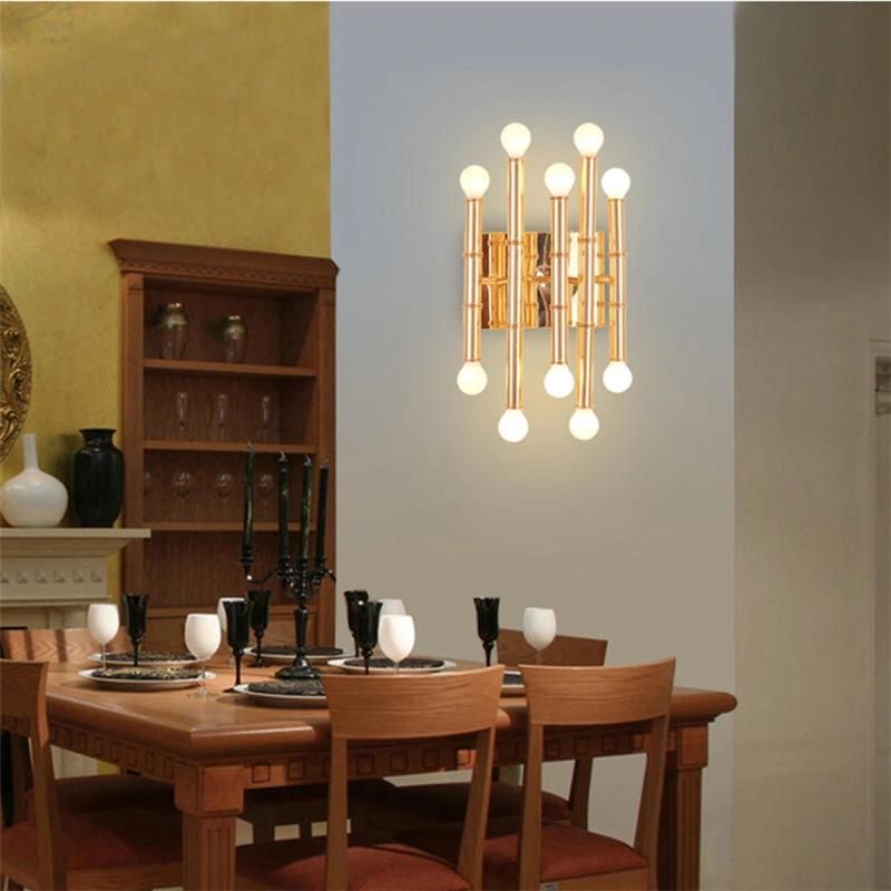 Gold Nordic Loft Villa Wall Lamp Art Creative Designer Meurice 10 Light Wall Sconce (WH-OR-183)