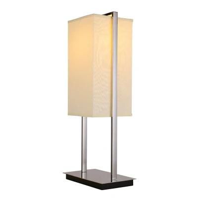Wholesale Simple Modern Design Stainless Steel Nickel Hotel Bedside Light Table Lamp