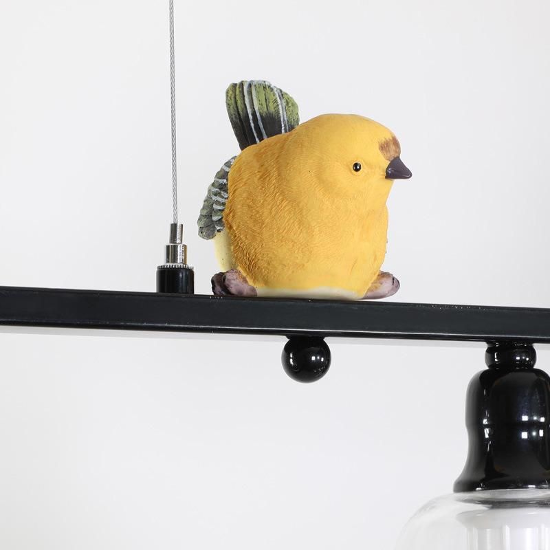 Nordic Pastoral Resin Bird Lamp LED Pendant Lights Dining Room Restaurant Home Decor Hanging Lights Simple Designer Vintage Lamp