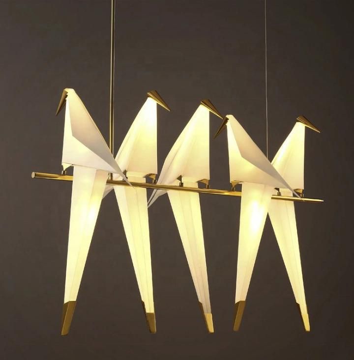 Nordic Paper Crane Pendant Lamp for Home Decor