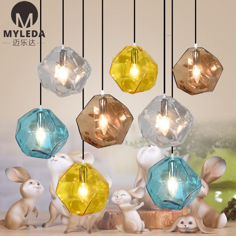 Indoor Bedroom Dining Room Modern Decoration Glass Stone Pendant Lamp