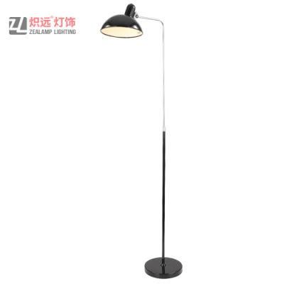 Indoor White Fabric Shade with Metal Floor Lamp
