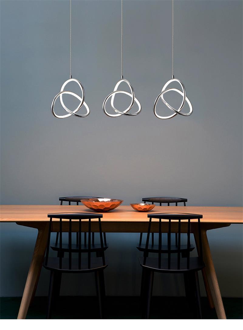 Modern Minimalist Living Room Hanging Ring LED Restaurant Bar Creative Chandelier