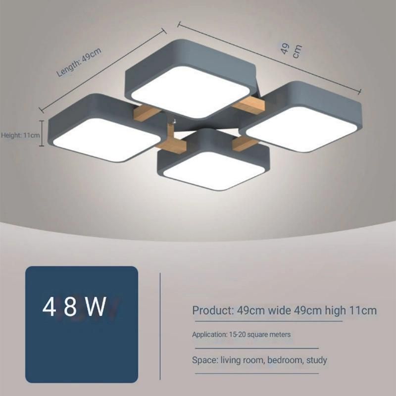 LED Modern Minimalist Ceiling Lamp LED Study Entrance Bedroom Wooden ceiling Light (WH-WA-23)