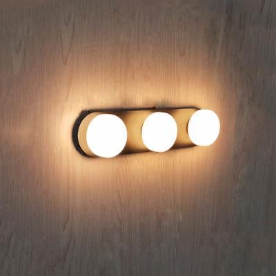 Milk White Pickling Glass Shade and Metal Wall Plate Wall Lamp.