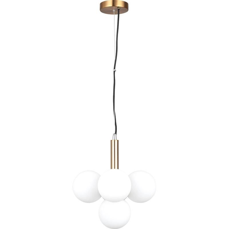 Ceiling Lights Modern Ball Glass Design Brass Pendant Light Fixtures with Opal Glass Lamps Body and Sling Perfect for Living Room Bedroom Study Room and Office