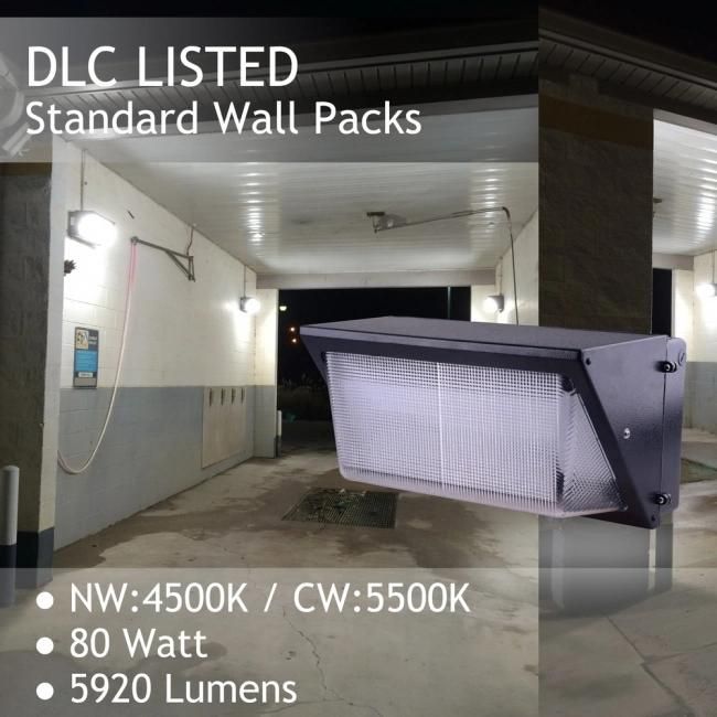 5 Years Warranty Dlc Approved 80W LED Wall Pack