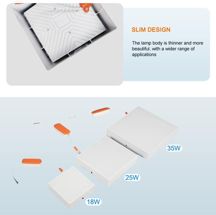 18W 25W 35W LED Panel Light Square Surface Ceiling Light