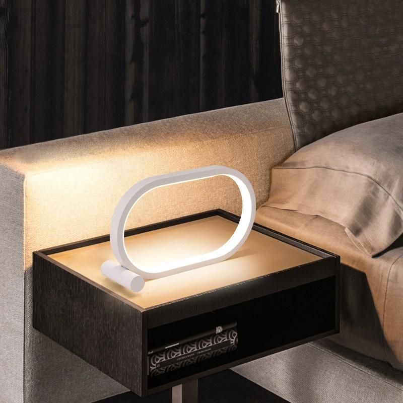 LED Table Lamp 12W for Bedroom Bedside Indoor Lamps Home Decor Round-Shaped Simple Modern Touch Table Lamp