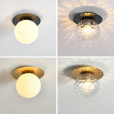 Glass Ball Ceiling Light Modern Staircase Balcony Corridor Porch Bedside Hallway Ceiling Lamp (WH-MA-165)