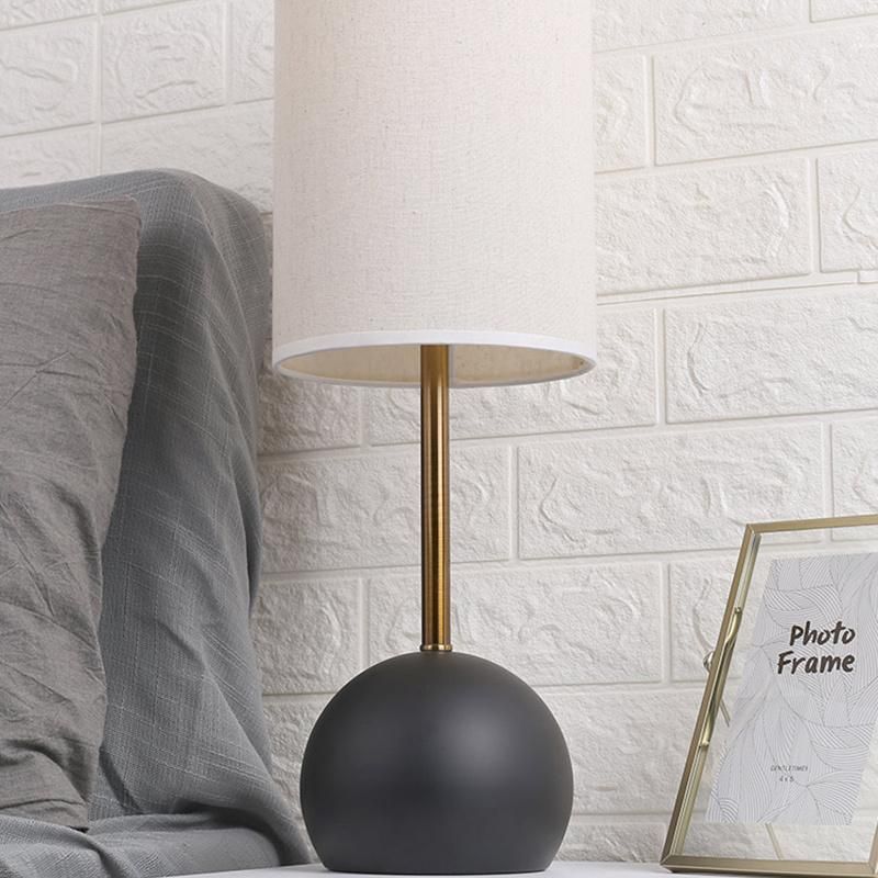 Cylindrical Lampshape Ball Vintage Style Bedroom Bedside Nightstand Lamps Light