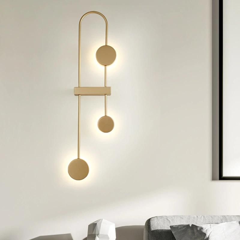 Nordic Black Wall Lamp Post-Modern Living Room Bedroom Decoration Lamp on Wall (WH-OR-118)