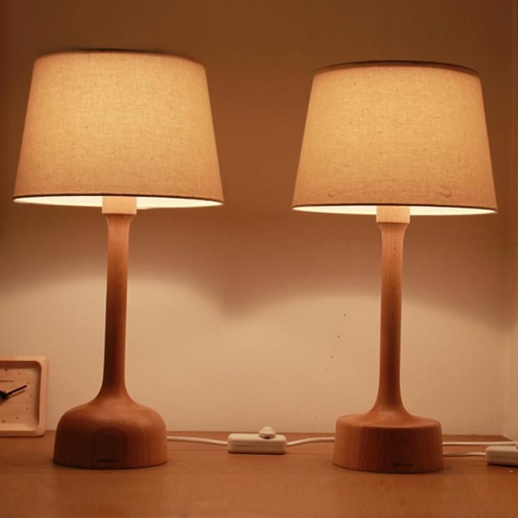 Decorative Wooden Table Lamp for Bedroom