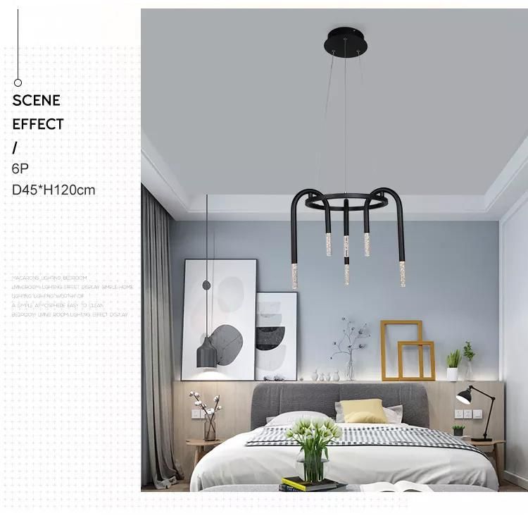European Modern Decorative Black Home Kitchen Simple Design LED Chandelier