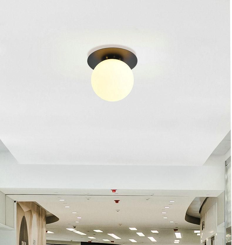 Glass Ball Ceiling Light Modern Staircase Balcony Corridor Porch Bedside Hallway Ceiling Lamp (WH-MA-165)