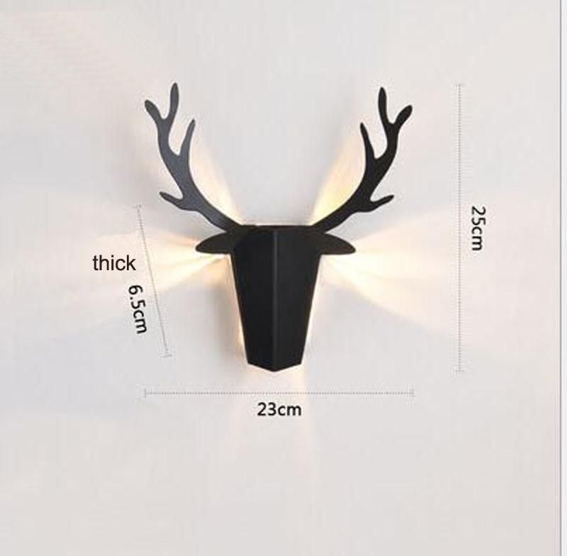 Creative Wall Lamp LED Wall Lamp Nordic Wrought Iron Antler Deer Wall Lamp (WH-OR-105)