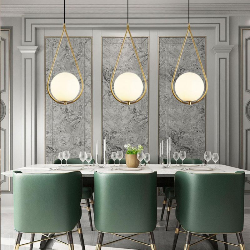 Modern Pendant Light Simple Acrylic Ball Bedside Hanging Light Round Ball Global Pendant Lamp (WH-GP-38)