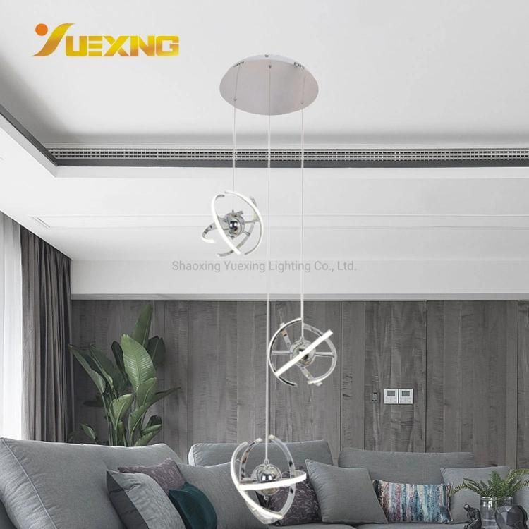 Wholesale Energy Saving Crystal Aluminium Iron Stripe Indoor Living Room Decor Lighting Chandelier Lamp Pendant Light