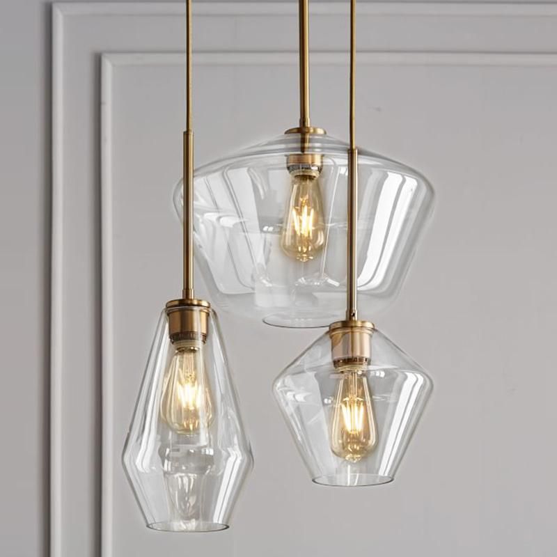 Post Modern Linear Pendant Light Diamond Shape Konstanz Elegant Clear Glass Pendant Lamp (WH-AP-302)