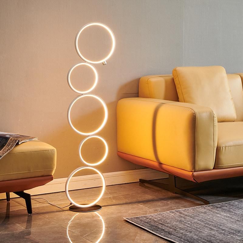 Modern LED Floor Lamp Touch Switch Ring Indoor Decor Light Nordic LED Floor Lamp (WH-MFL-07)