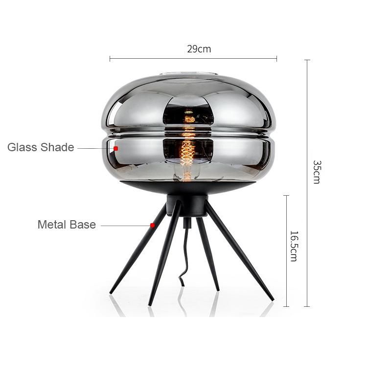Jlt-4393 Home Glass Shade Tripod Table Lamp for Living Room