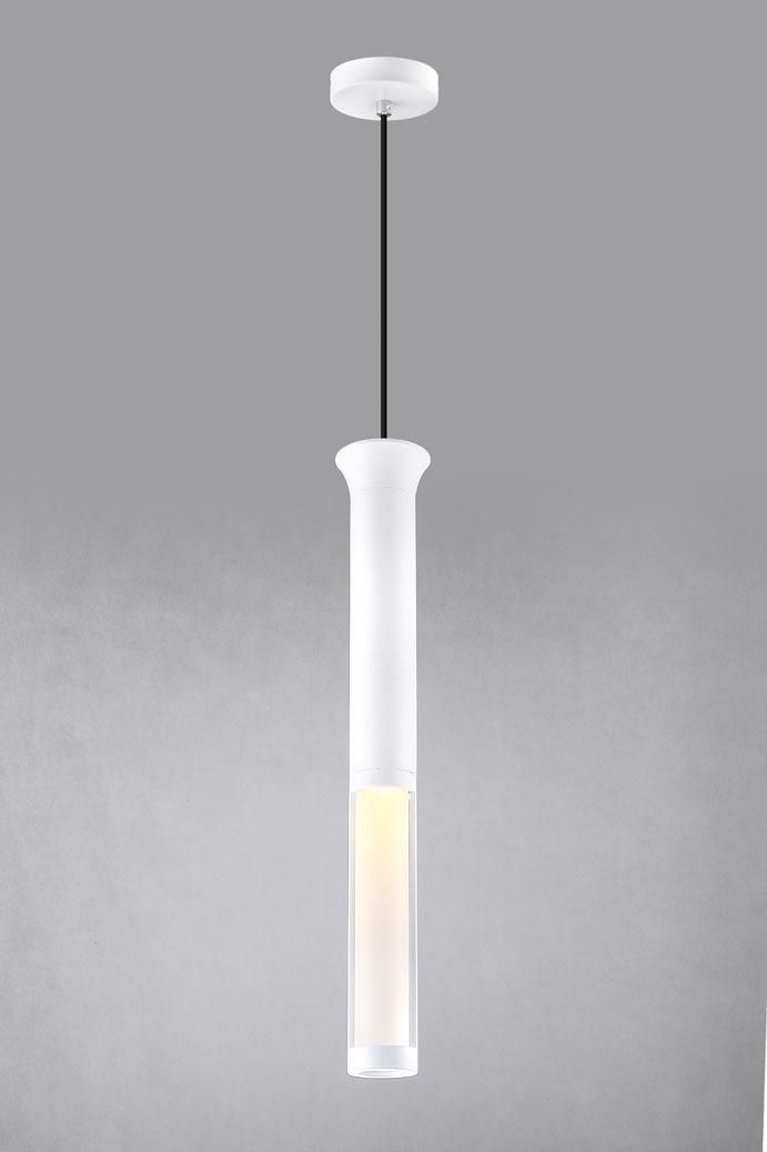 Modern 1 Lite GU10 Aluminium Single Mini Pendant Lamp with Acrylic Diffuser (PD-11892 BK)