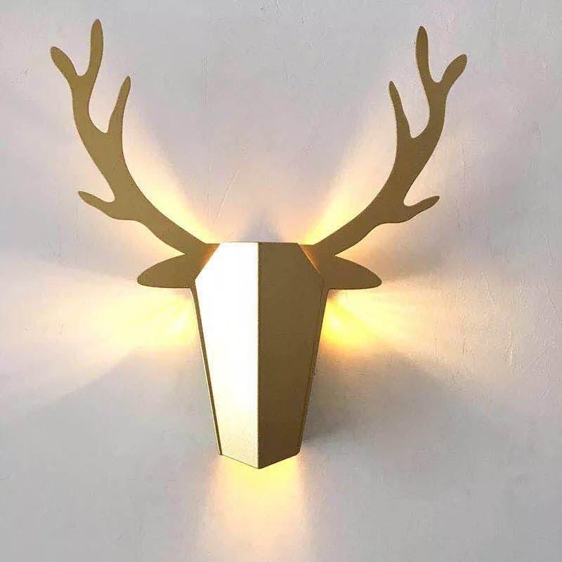 Creative Wall Lamp LED Wall Lamp Nordic Wrought Iron Antler Deer Wall Lamp (WH-OR-105)