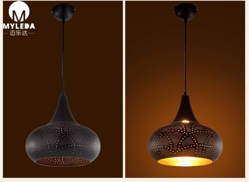 Vintage American Wrought Iron Mesh Chandelier Pendant Lighting