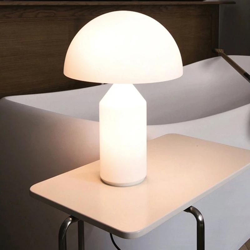 Mushroom Cloud Shade Golden Table Lamp Bedside Lamp Reading Light