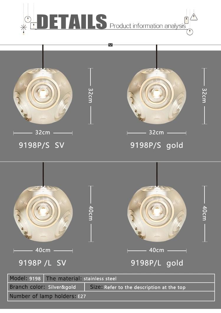 Replice Modern Stainless Steel Gold Project Lamp