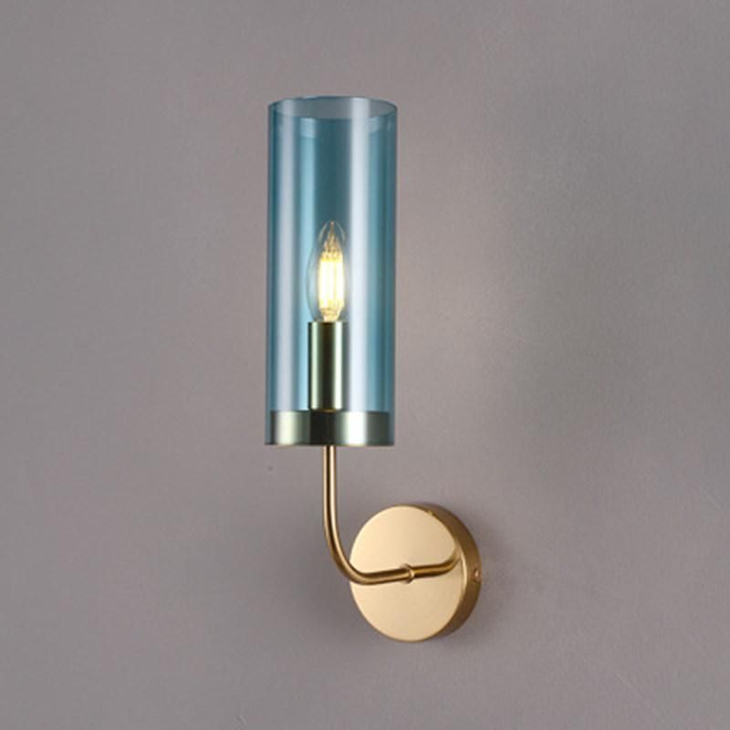 Modern LED Wall Lamp Gold Glass Wall Lamps for Living Room Bedroom Bedside E14 Candle Wall Lights (WH-OR-137)