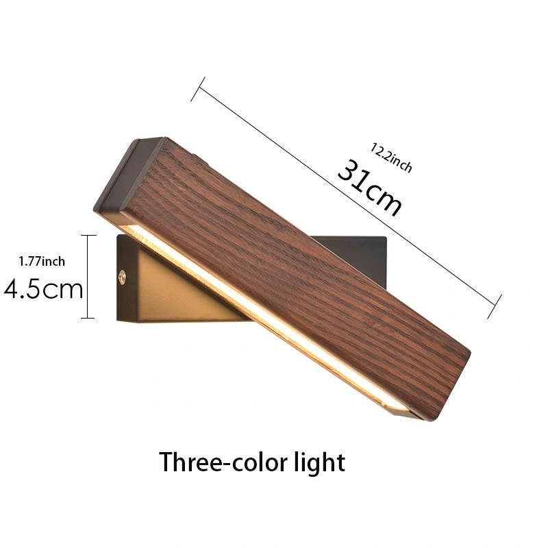 Nordic Solid Walnut Wood Wall Lamp AC110-240V LED Wall Sconces Wood Wall Lamp (WH-OR-64)