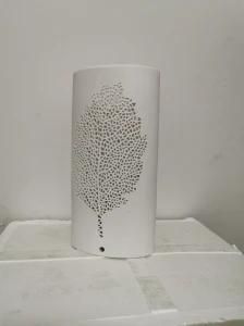 Ceramic Table Lamp with Leafs Cut out Light Come Through