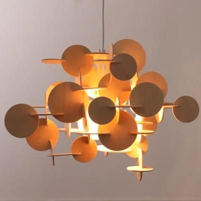 Special Lamp Fancy Lights Wood Material Colorful Lighting Design Chandelier