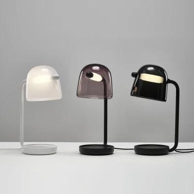 Home Decoration Lights Rose Gold Socket Glass Desk Table Lamp for Hotel Office