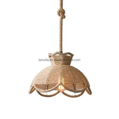 Retro Industrial Style Lighting Lamp Hemp Rope Chandelier