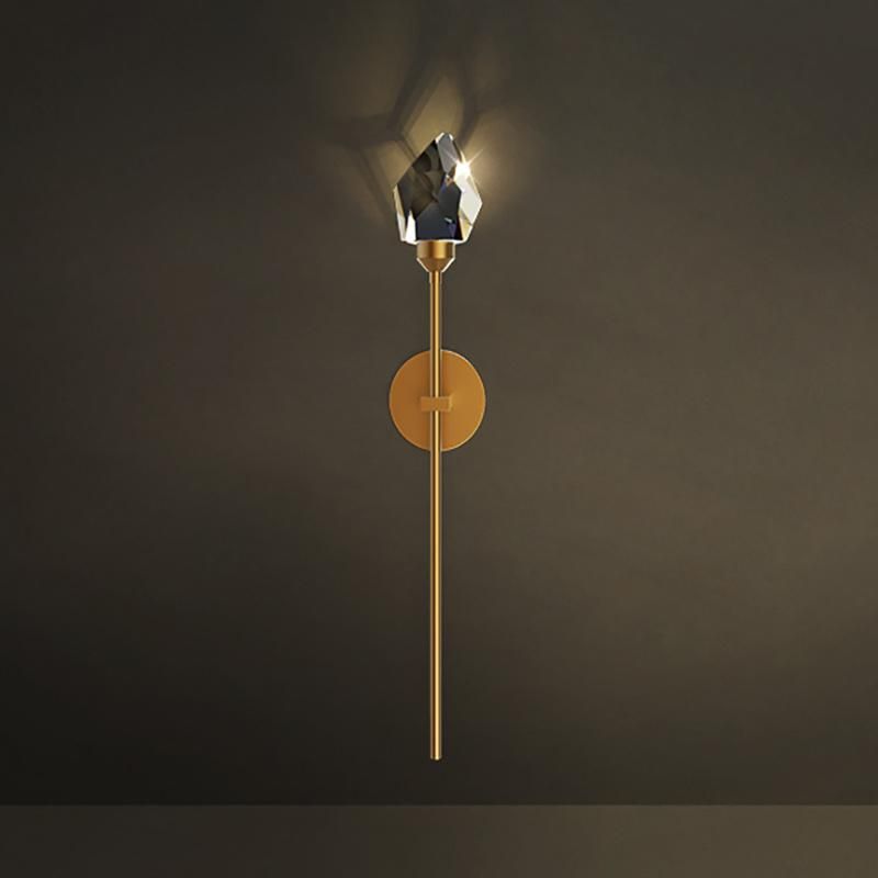 Modern Copper Crystal Wall Lamp Living Room Lamp Bedroom Bedside Lamp