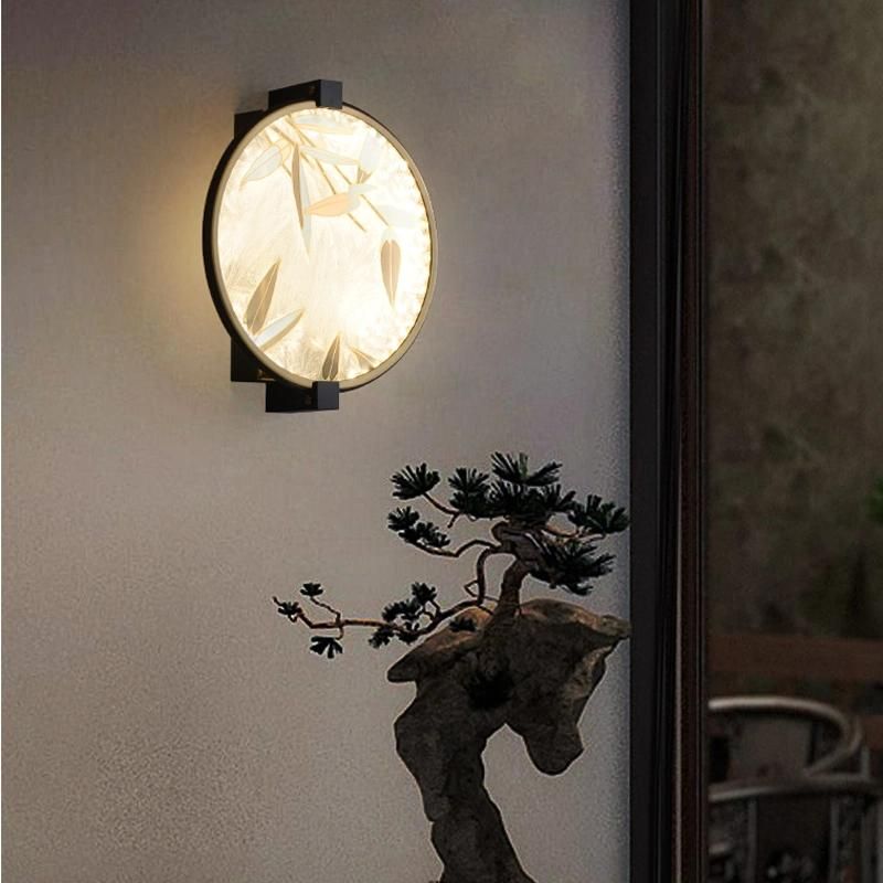 Chinese Style Copper Wall Lamp Bedroom Bedside Lamp Living Room Decorative Corridor Light