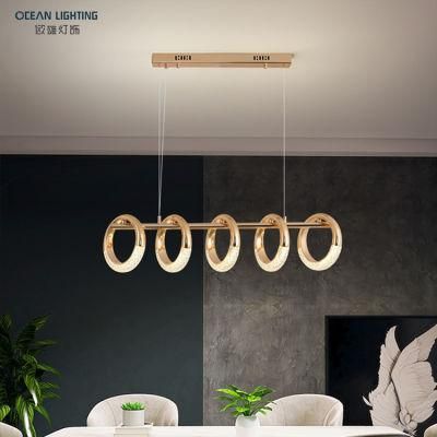Ocean Lighting Chinese Manufaacturer Lights Dining Room Bar Golden LED Pendant Lights