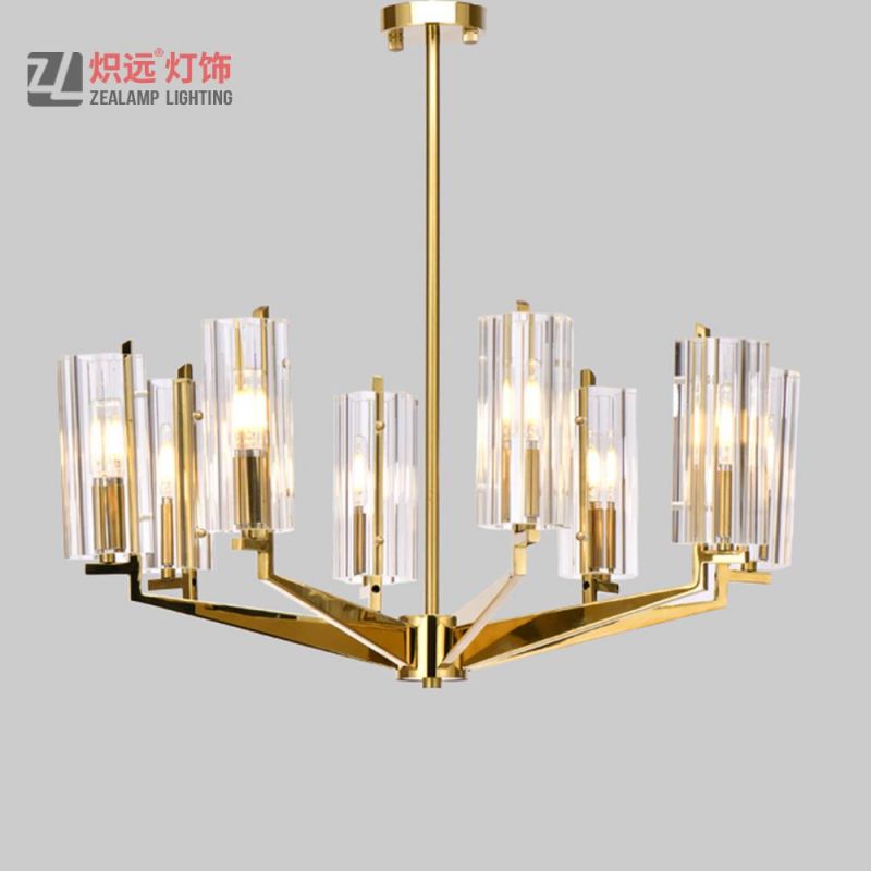 New Style Stainless Steel and Glass Shade Pendant Lamp