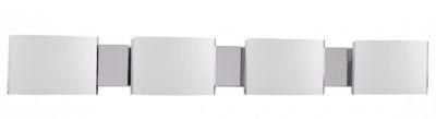 4 Light Curved Glass Bath Wall Light in Chrome