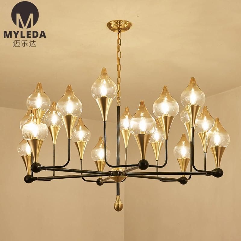 Hotel Lobby Decoration Customized Made LED Chandelier Lighting