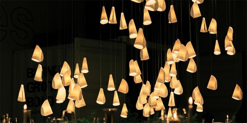 2022 Nordic Ceramic Chandelier Personality Creative Duplex Stairwell Hotel Lobby Bar Restaurant Pendant Lamp