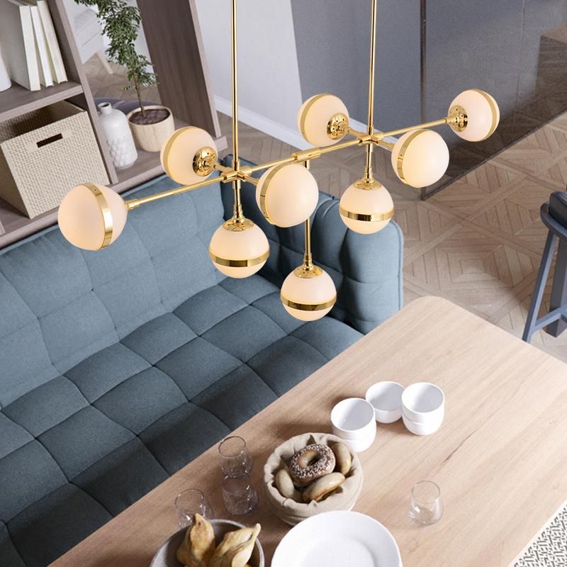 Modern Minimalist Creative Personality Ins Style Living Room Dining Room Glass Ball Chandelier Light Luxury Chandelier Home